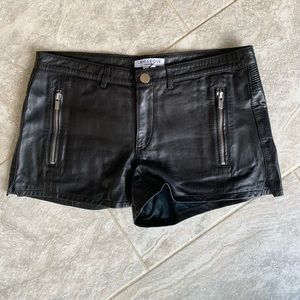 LAMARQUE micro mini leather shorts